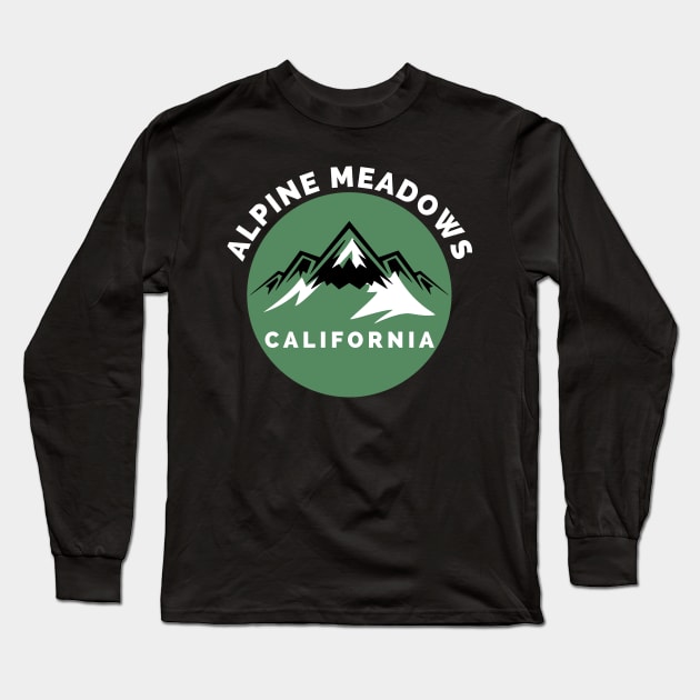 Alpine Meadows Ski Snowboard Mountain California Yosemite - Travel Long Sleeve T-Shirt by Famgift